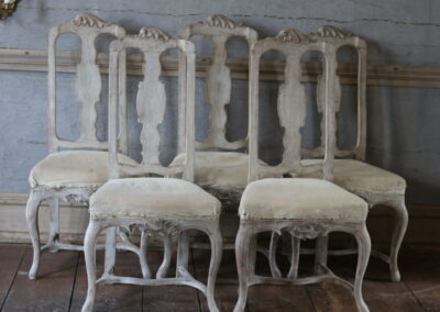 Item no13, 5 chairs rococo
